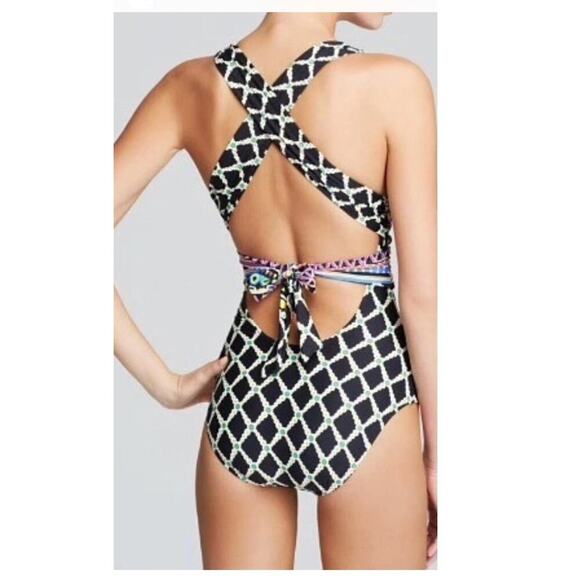 Revolve Trina Turk Kon Tiki One Piece Swimsuit Size 10 - Picture 2 of 8